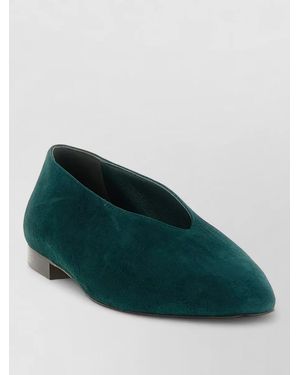 Jimmy Choo Margot Suede Ballerina Flat Shoes - Green