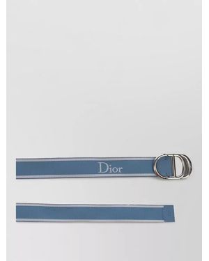 Dior Leather Belt Contrast Stitching Signature Detail - Blue