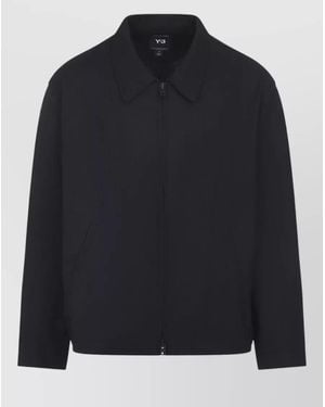 Y-3 Refined Wool Blend Regular Fit Jacket - Blue