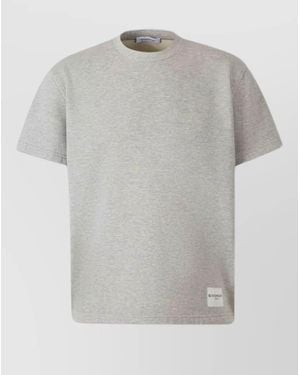 Givenchy Crew Neck Patch Hem Short Sleeve T-Shirt - Gray