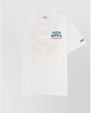 MC2 Saint Barth Crew Neck Graphic Print Short Sleeve T-Shirt - White