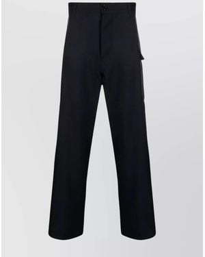 Marni Pants Straight Leg Belt Loops - Blue