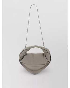 FEDERICO CINA Tortellini Soft Shoulder Bag Adjustable Strap - White