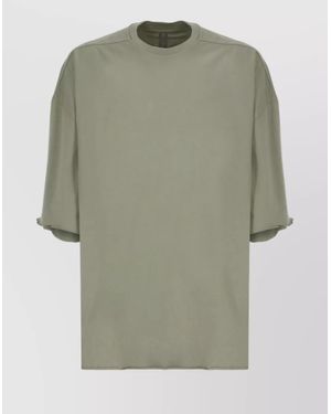 Rick Owens Crewneck Oversize Dropped Shoulders T-Shirt - Green