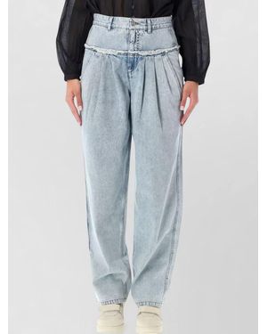 Isabel Marant Denim Pleated Wide-Leg Jeans - Blue