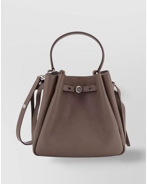 Tory Burch Romy Leather Bucket Bag - Brown