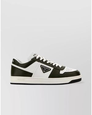 Prada Leather Two-Tone Low-Top Trainers - Metallic
