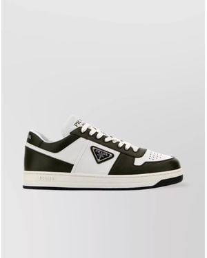 Prada Leather Two-Tone Low-Top Trainers - Metallic