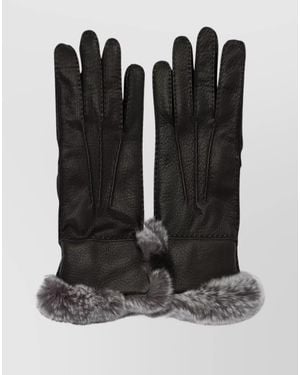 Restelli Leather Gloves - Black