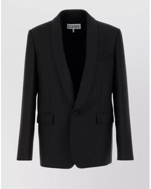 Loewe Silk Wool Blazer - Black