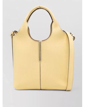 Tod's Na Leather Mini Tote Bag - Yellow