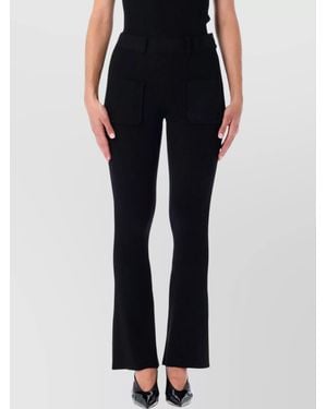 Courreges Ribbed Flared Trousers - Black