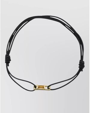 Aliita Initial I Cord Bracelet Tone Accent - Metallic