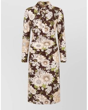 Tory Burch Midi Dress - Natural