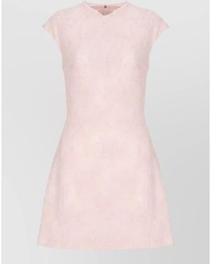 ROTATE BIRGER CHRISTENSEN Sleeveless Floral-Embroidered Mesh Mini Dress - Pink