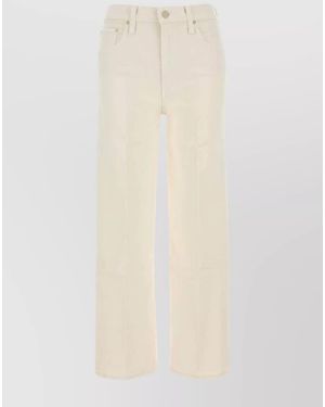 Mother Denim Straight-Leg Jeans - White