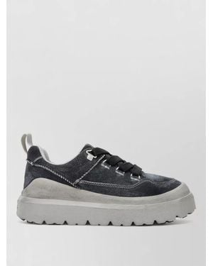 UGG Trainers Chunky Sole Pull Tab Contrast Stitching - Grey