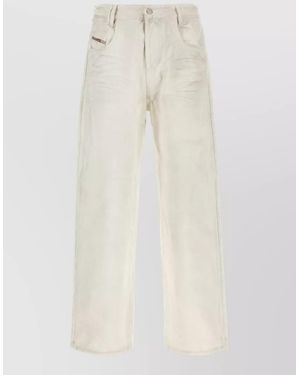 DIESEL Denim Straight-Leg Jeans - White