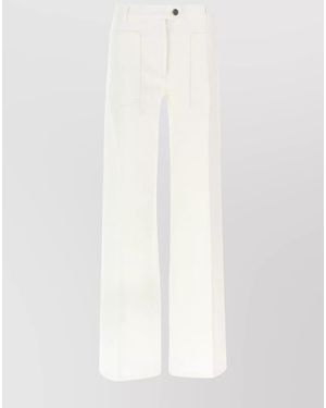 Ferragamo Denim Straight-Leg Jeans - White