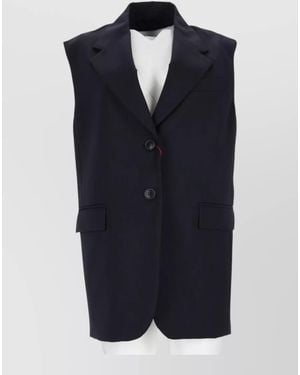 Max Mara Virgin Wool Suit Jacket - Blue