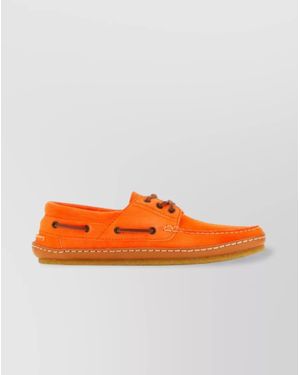 Saint Laurent Leather Low-Top Trainers - Orange