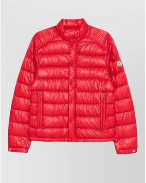 Moncler Selves Puffer Jacket High Collar Quilting - Red