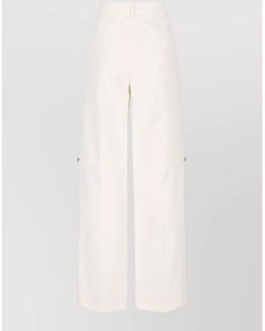 Fendi Cotton Wide-Leg Pants - White