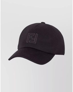 Fendi Wool And Cashmere Baseball Cap - Blue
