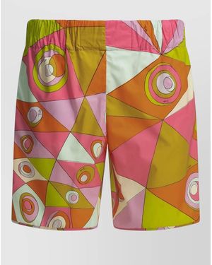 PUCCI Printed Cotton Shorts - Pink