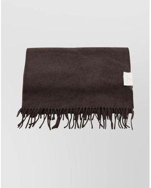 Brunello Cucinelli Soft Textured Scarf Fringe Detailing - Metallic