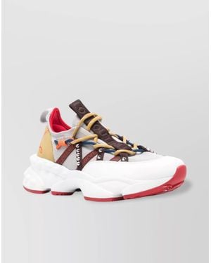 Christian Louboutin Leather Trailrun Sneakers With Chunky Sole - Multicolor