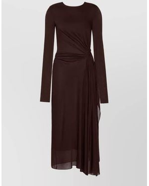 Max Mara Viscose Crepe Maxi Dress - Purple