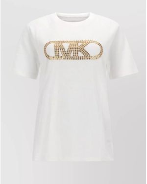 Michael Kors Short Sleeve Crew Neck Top - White