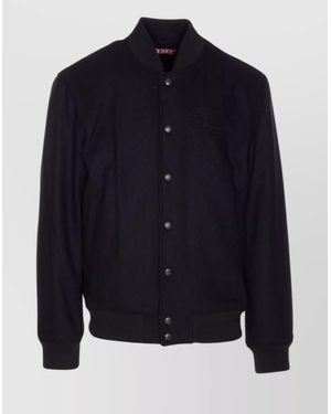 DIESEL Wool Bomber Jacket - Blue