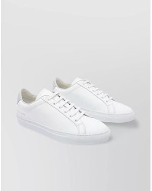 Common Projects Logo Leather Low Top Sneakers - White
