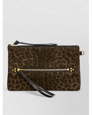 Jérôme Dreyfuss Leather Clutch Bag - Brown