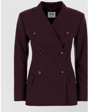 LE SULLY STUDIO Flannel Blazer - Purple