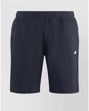 K-Way Cotton Bermuda Shorts - Blue