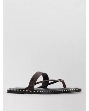Dries Van Noten Leather Thong Sandals - Multicolour