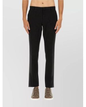 ZEGNA Straight-Leg Trousers - Black