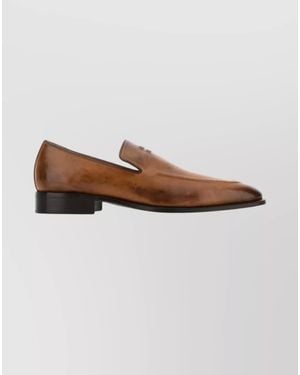 Miu Miu Calf Leather Loafers - Brown