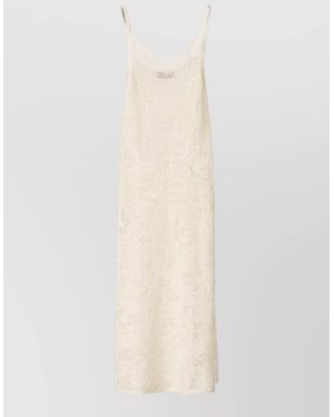 Fabiana Filippi Crochet Knit Maxi Dress - White