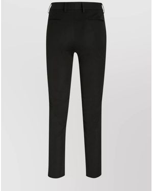 PT Torino Slim Fit Stretch Pants With Belt Loops - Black