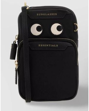 Anya Hindmarch Eyes Recycled Nylon Crossbody Bag - Black