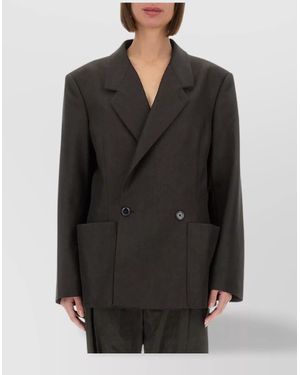 Lemaire Tailored Double Breasted Jacket - Black