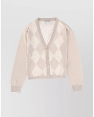 Our Legacy Wool Cropped Cardigan - Natural