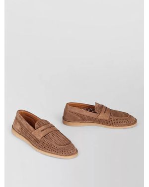 Dolce & Gabbana Monk Strap Loafers Breathable Construction - Brown