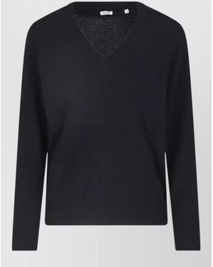 Aspesi V Neck Long Sleeve Knit Top - Blue