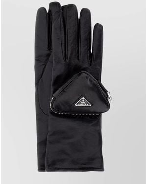 Prada Leather Gloves - Black
