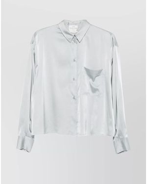 forte_forte Silk Long Sleeve Shirt - White